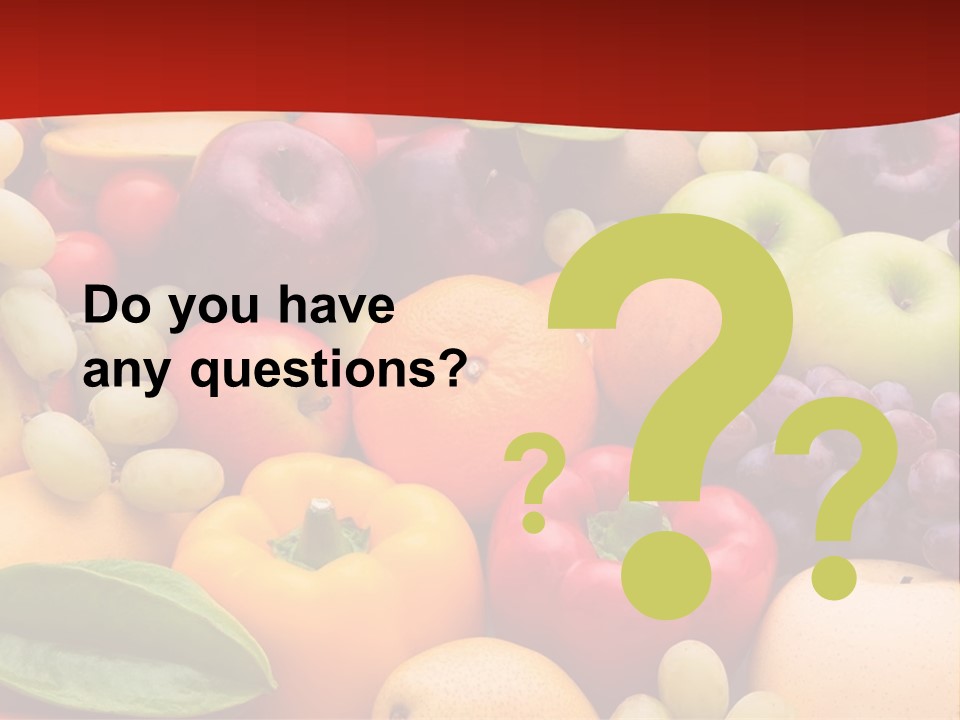 A Bunch Of Different Types Of Fruits And Vegetables PowerPoint Template