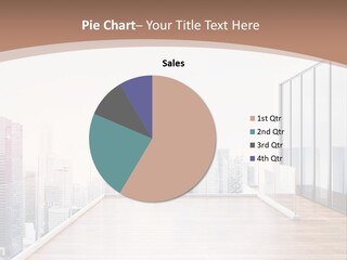 An Empty Room With A Cityscape In The Background PowerPoint Template