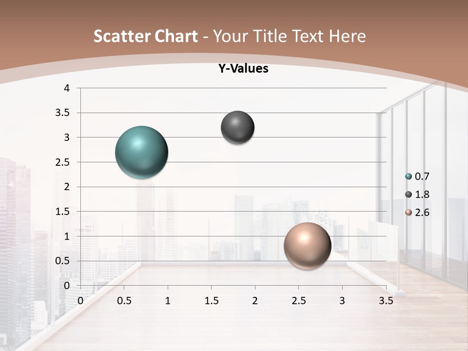 An Empty Room With A Cityscape In The Background PowerPoint Template