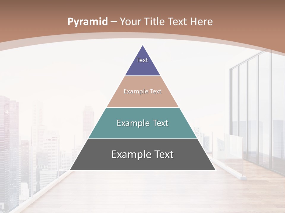 An Empty Room With A Cityscape In The Background PowerPoint Template