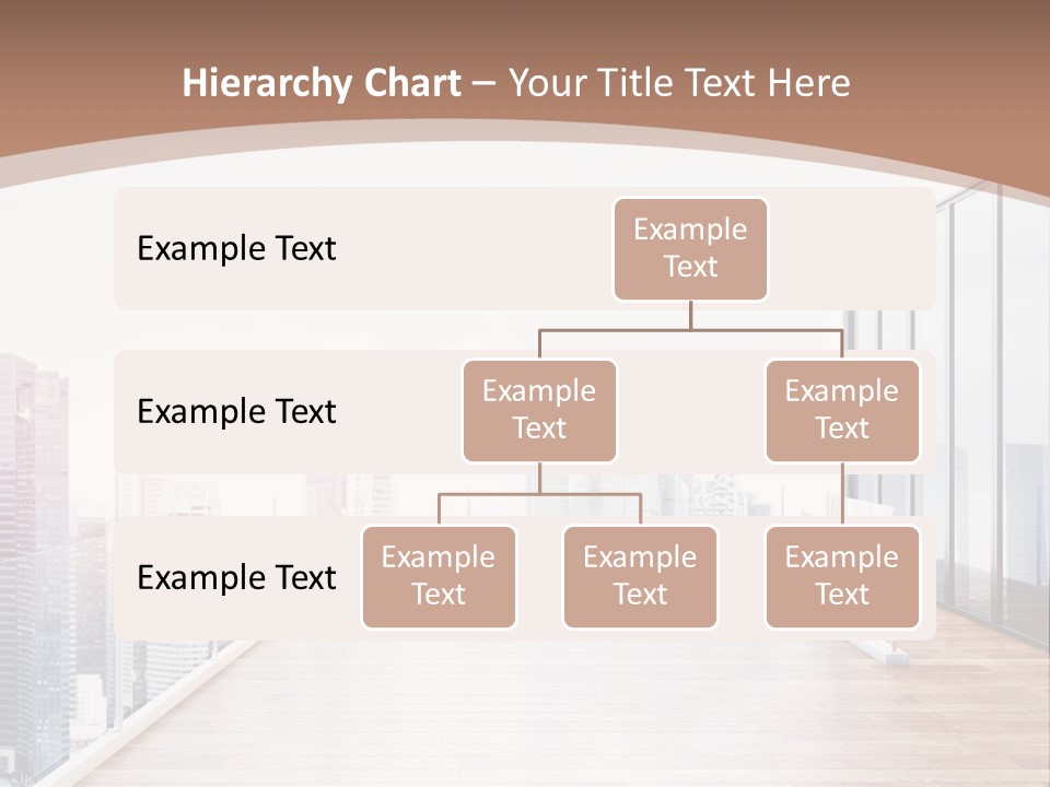 An Empty Room With A Cityscape In The Background PowerPoint Template