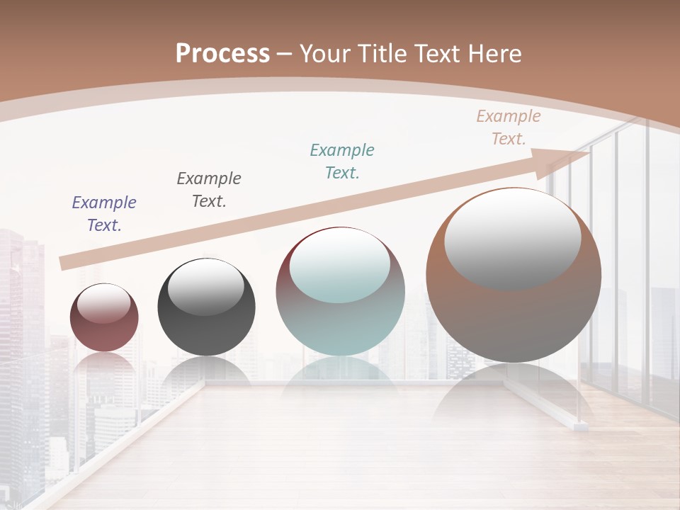 An Empty Room With A Cityscape In The Background PowerPoint Template