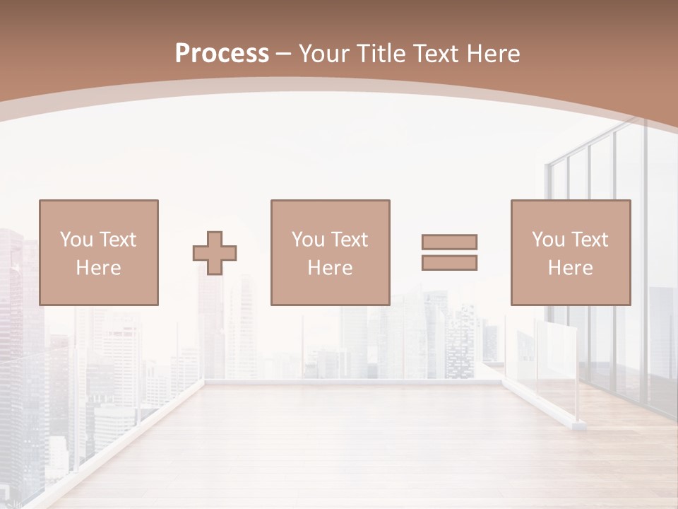 An Empty Room With A Cityscape In The Background PowerPoint Template