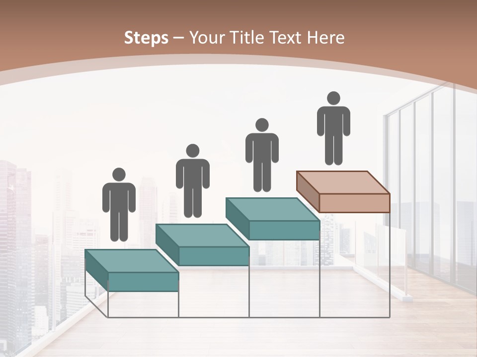 An Empty Room With A Cityscape In The Background PowerPoint Template