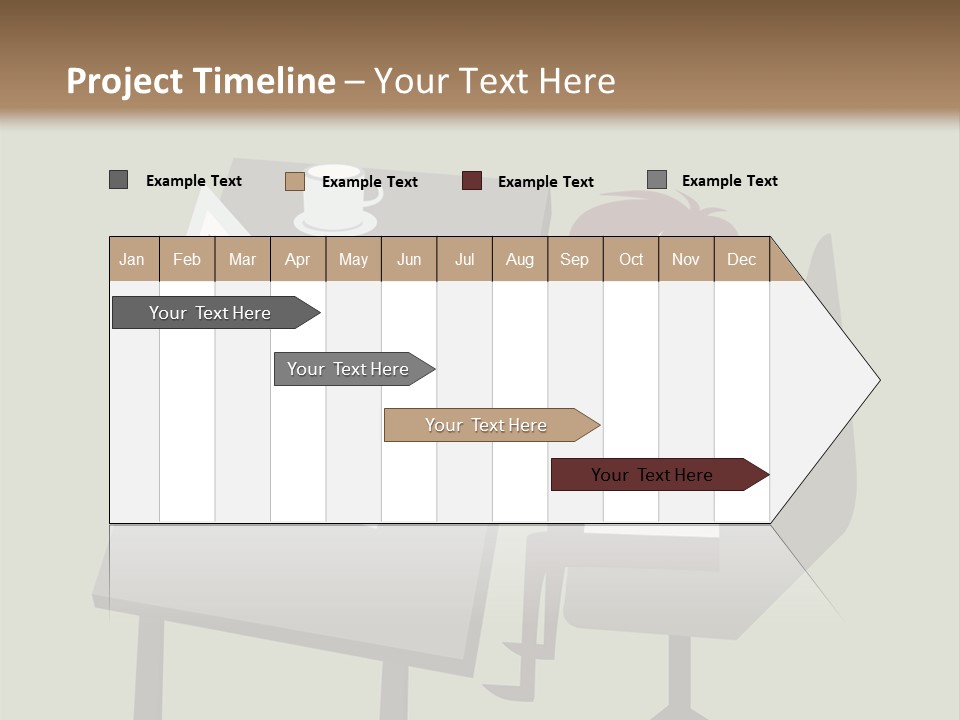 A Man Sitting At A Desk With A Cup Of Coffee On It PowerPoint Template