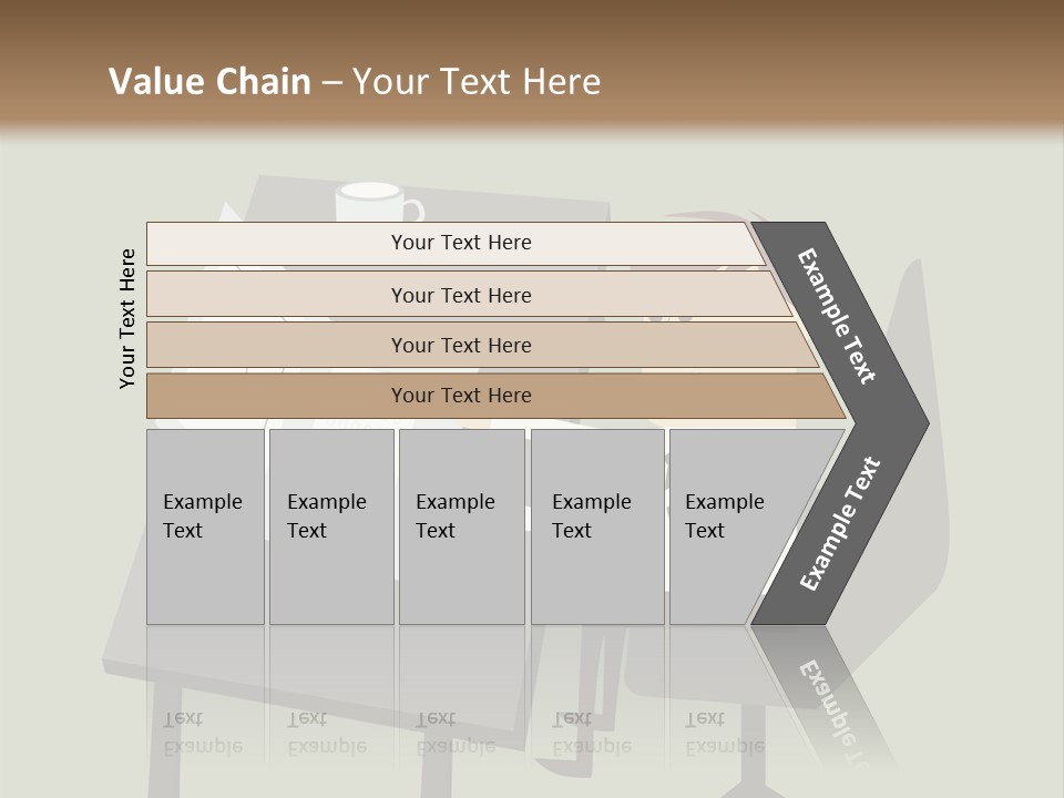 A Man Sitting At A Desk With A Cup Of Coffee On It PowerPoint Template