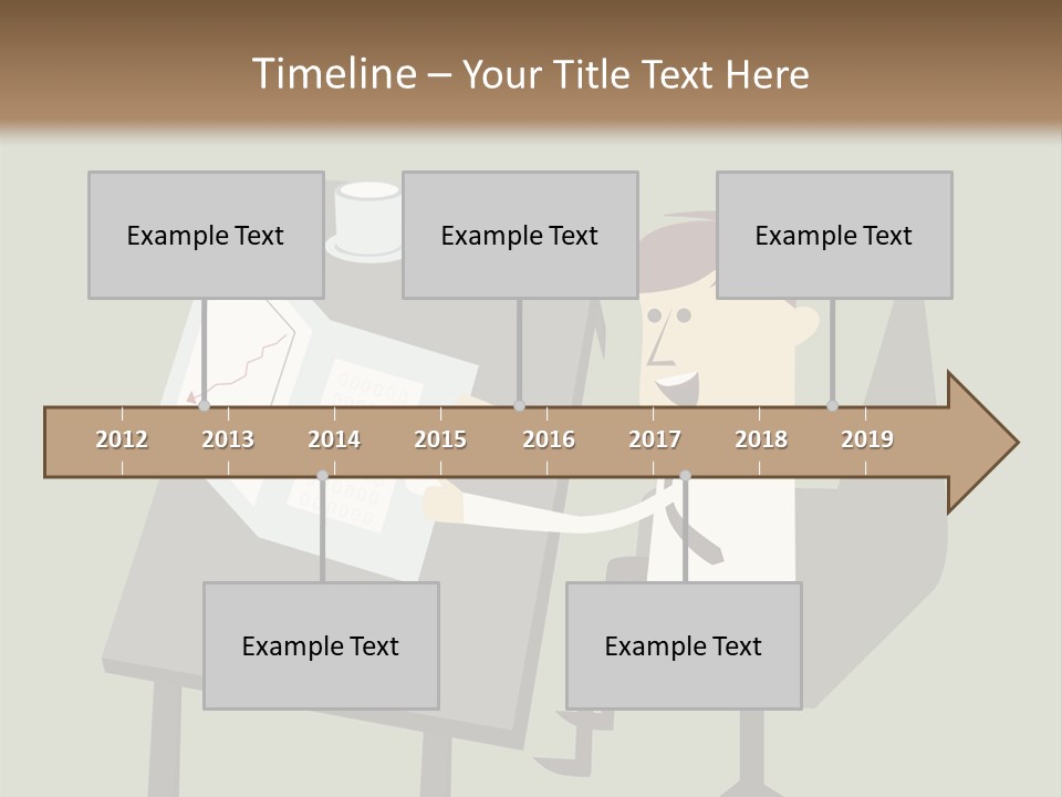 A Man Sitting At A Desk With A Cup Of Coffee On It PowerPoint Template