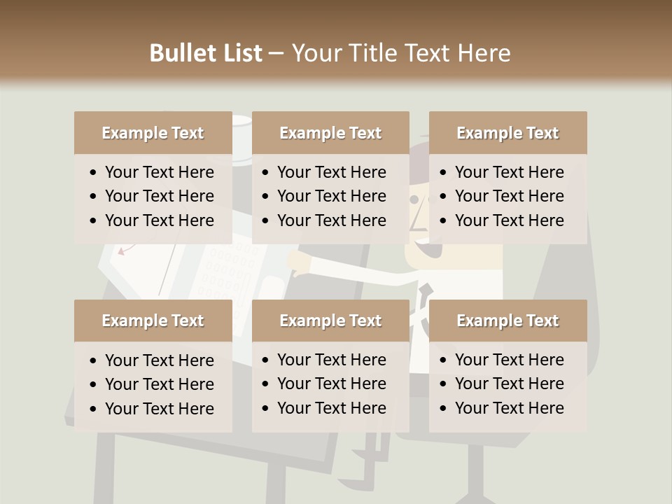 A Man Sitting At A Desk With A Cup Of Coffee On It PowerPoint Template