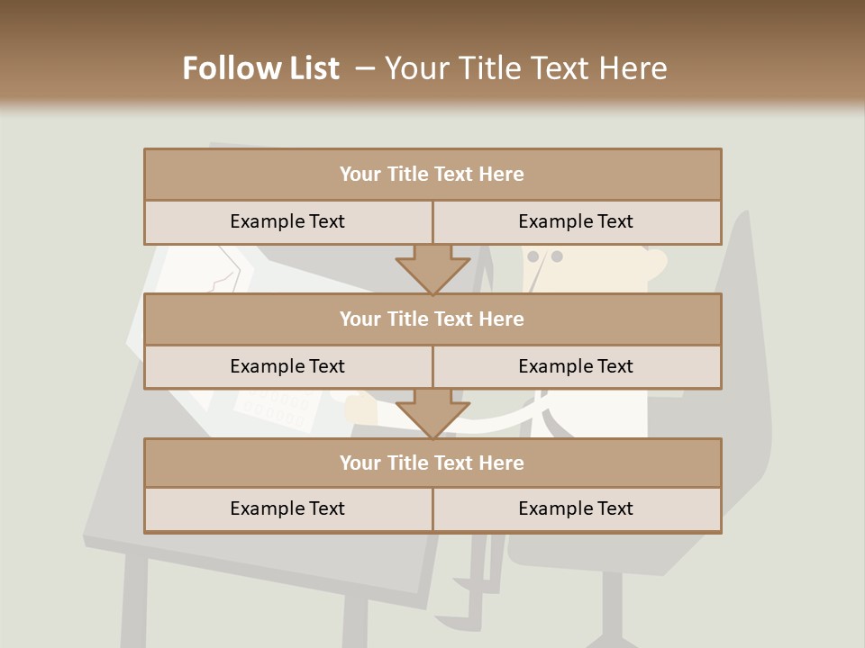 A Man Sitting At A Desk With A Cup Of Coffee On It PowerPoint Template