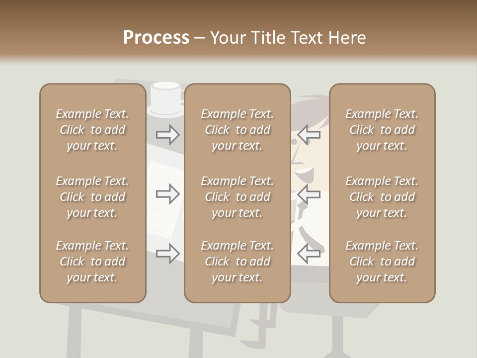 A Man Sitting At A Desk With A Cup Of Coffee On It PowerPoint Template