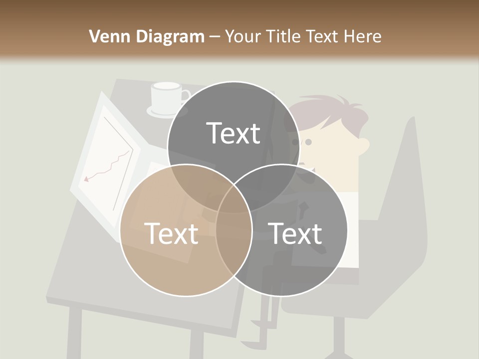 A Man Sitting At A Desk With A Cup Of Coffee On It PowerPoint Template
