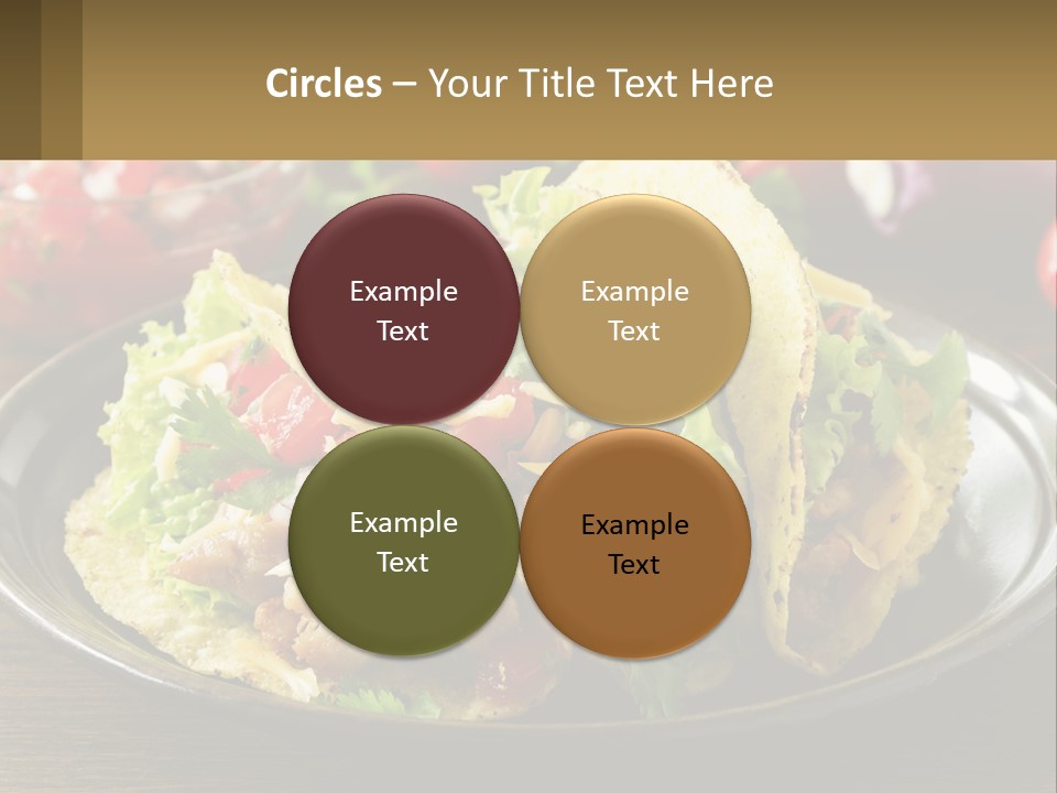 A Plate Of Tacos With Lettuce And Tomatoes PowerPoint Template