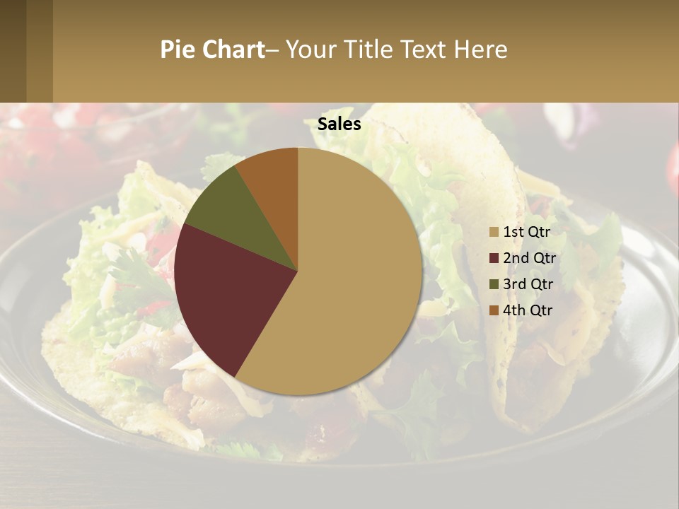 A Plate Of Tacos With Lettuce And Tomatoes PowerPoint Template