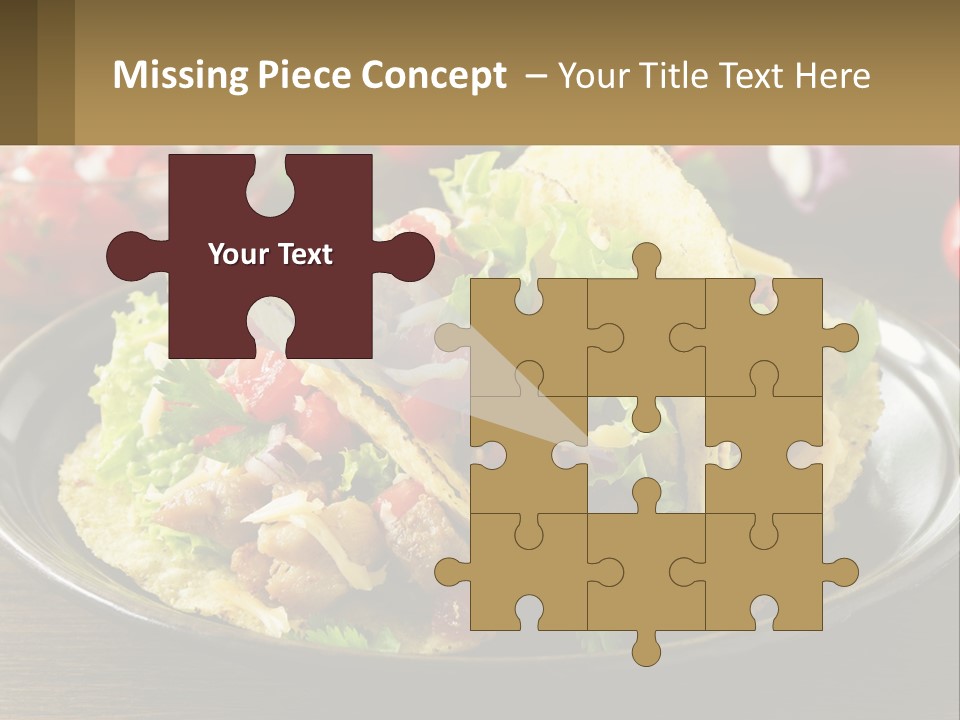 A Plate Of Tacos With Lettuce And Tomatoes PowerPoint Template