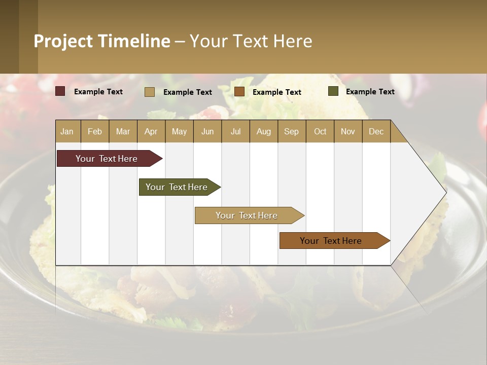 A Plate Of Tacos With Lettuce And Tomatoes PowerPoint Template