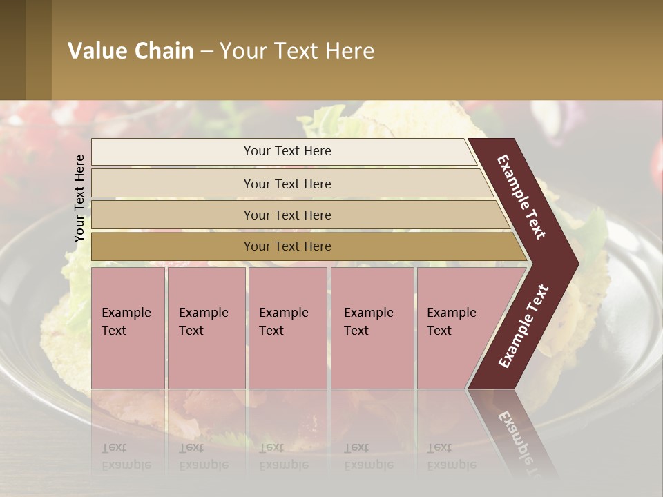 A Plate Of Tacos With Lettuce And Tomatoes PowerPoint Template
