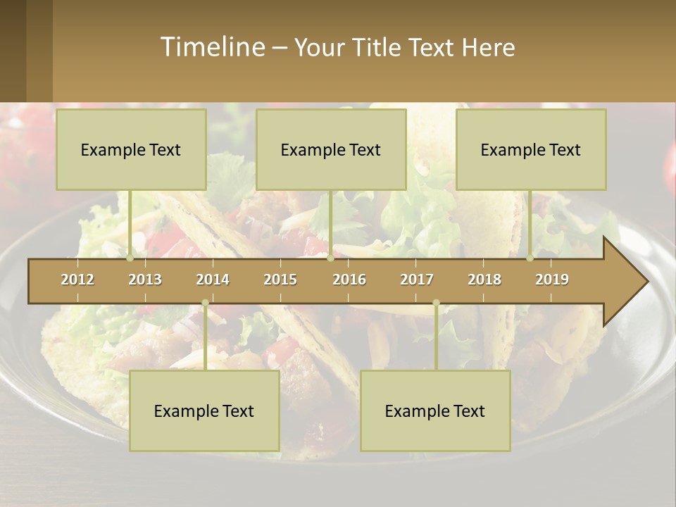 A Plate Of Tacos With Lettuce And Tomatoes PowerPoint Template