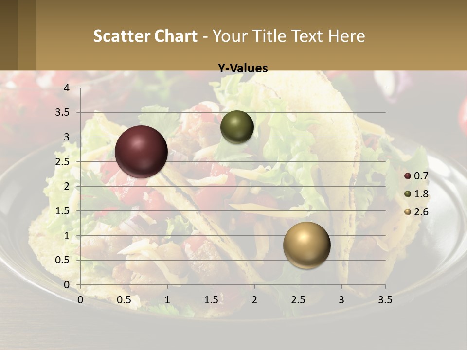 A Plate Of Tacos With Lettuce And Tomatoes PowerPoint Template
