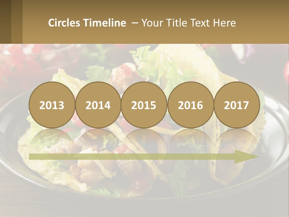 A Plate Of Tacos With Lettuce And Tomatoes PowerPoint Template