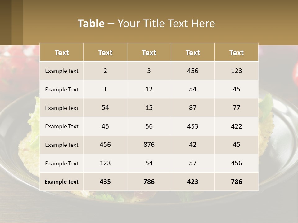A Plate Of Tacos With Lettuce And Tomatoes PowerPoint Template