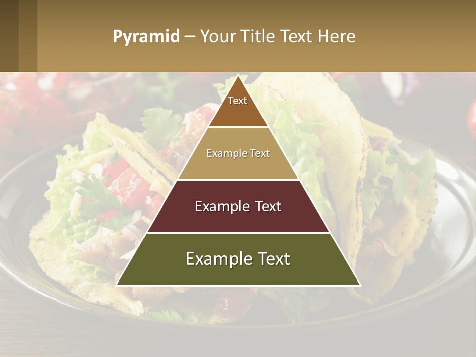 A Plate Of Tacos With Lettuce And Tomatoes PowerPoint Template