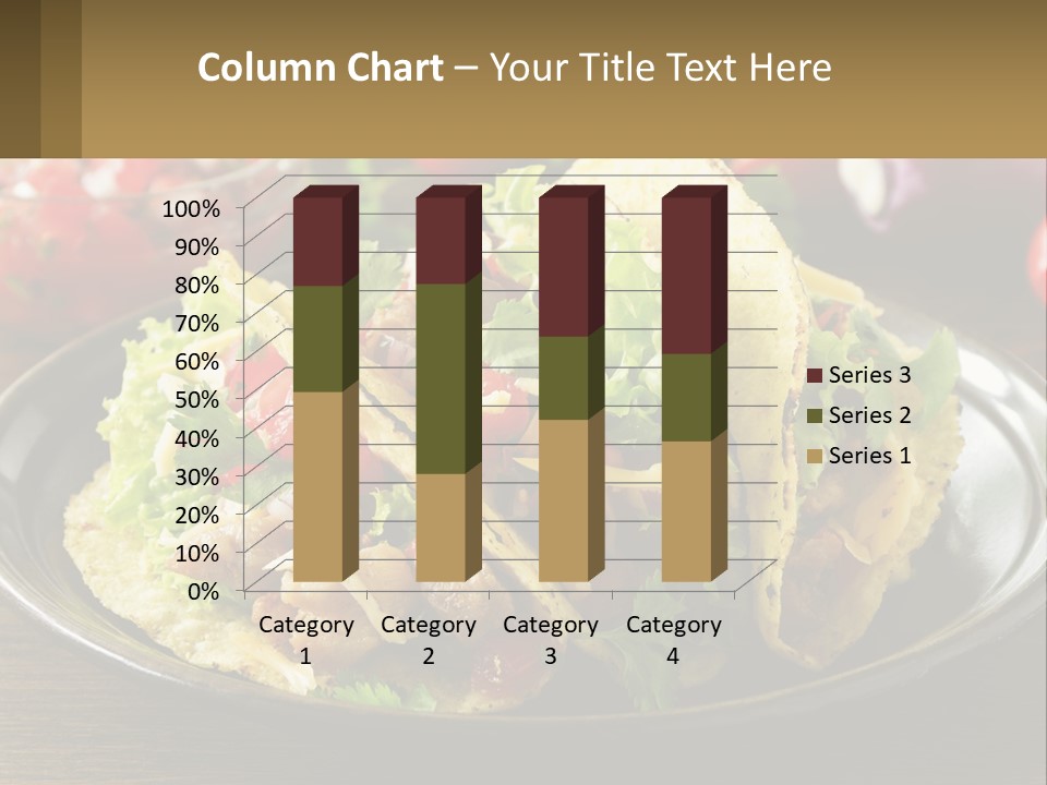 A Plate Of Tacos With Lettuce And Tomatoes PowerPoint Template