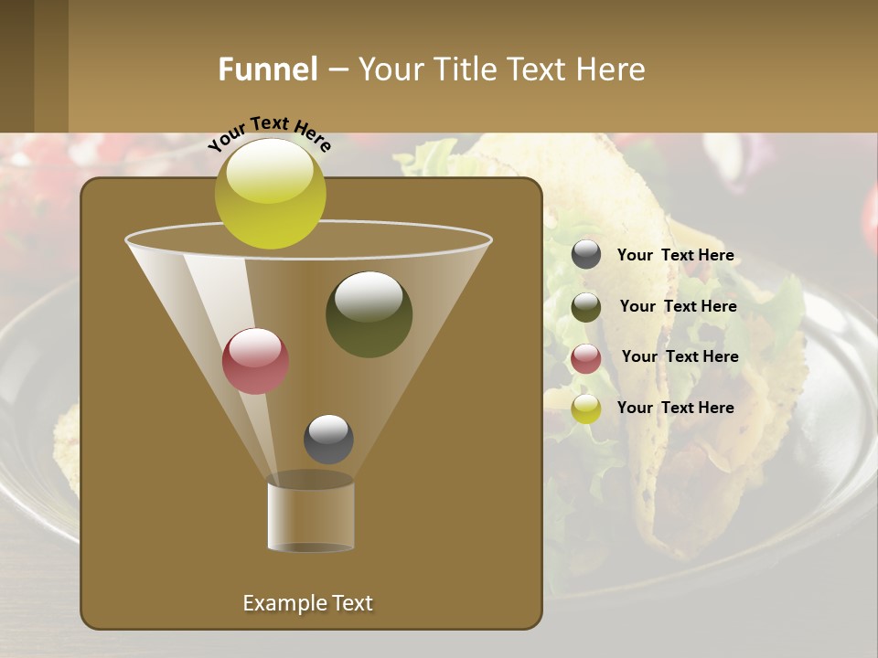 A Plate Of Tacos With Lettuce And Tomatoes PowerPoint Template