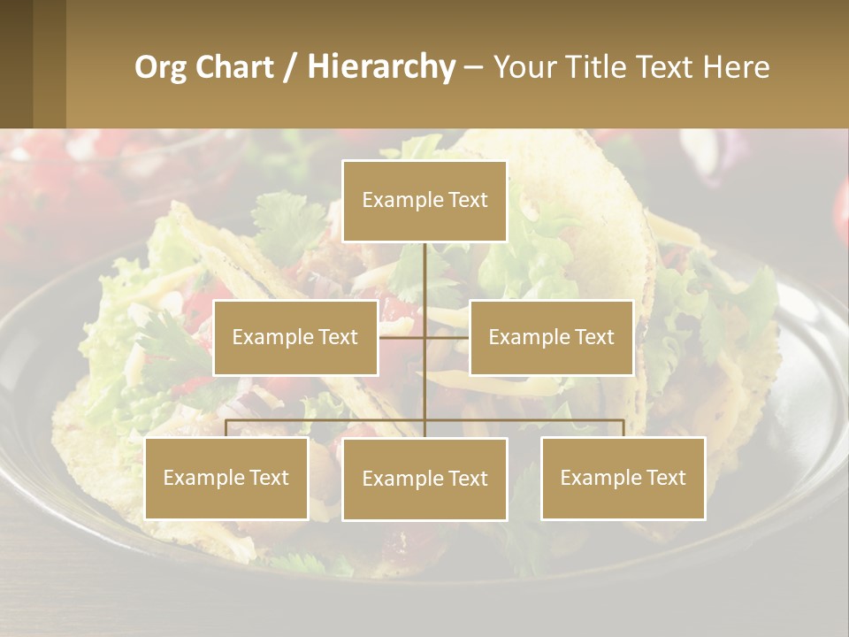 A Plate Of Tacos With Lettuce And Tomatoes PowerPoint Template