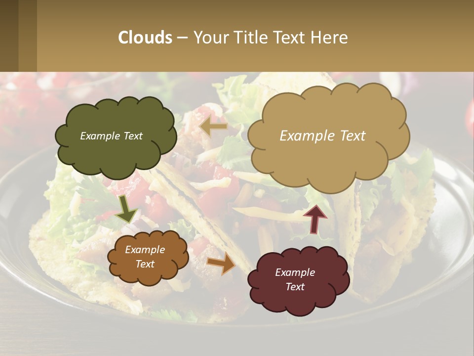 A Plate Of Tacos With Lettuce And Tomatoes PowerPoint Template