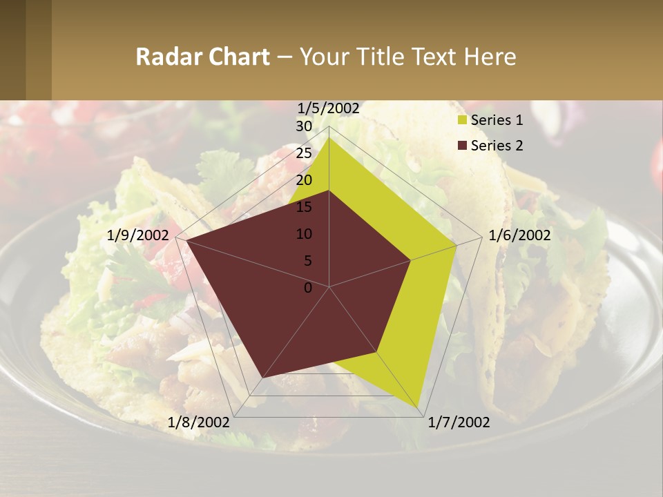 A Plate Of Tacos With Lettuce And Tomatoes PowerPoint Template