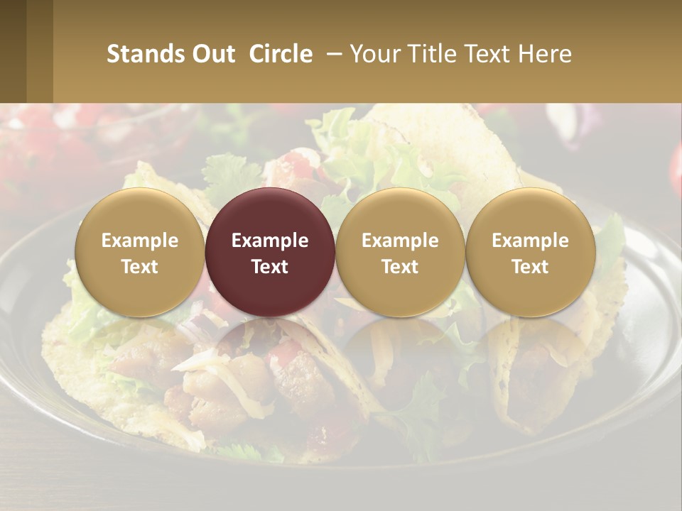 A Plate Of Tacos With Lettuce And Tomatoes PowerPoint Template