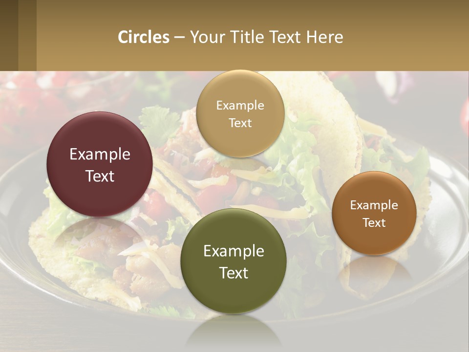 A Plate Of Tacos With Lettuce And Tomatoes PowerPoint Template