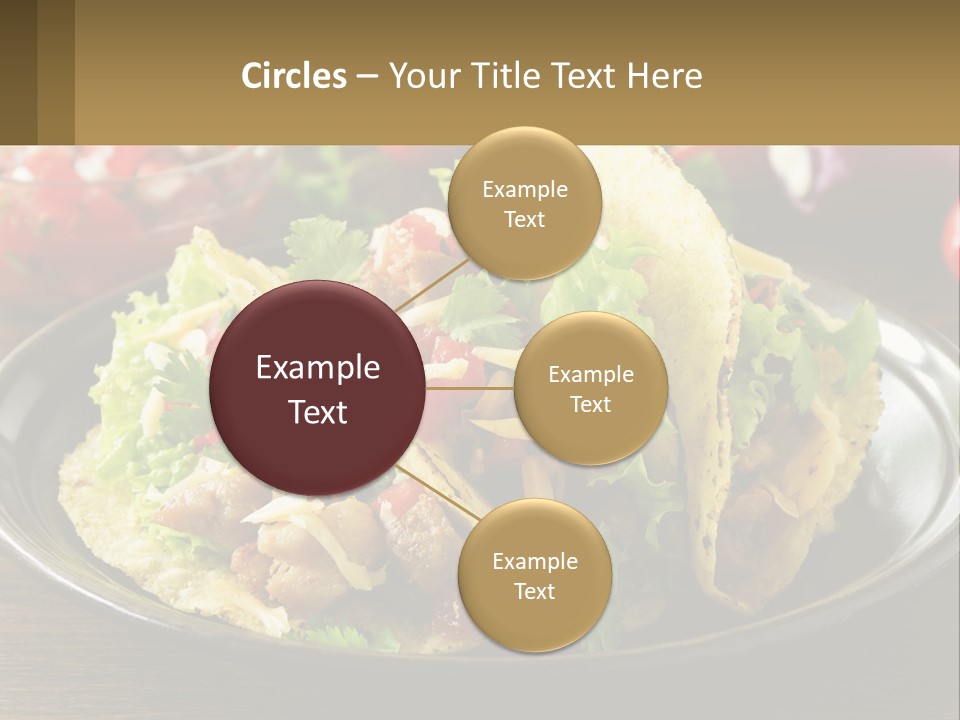 A Plate Of Tacos With Lettuce And Tomatoes PowerPoint Template