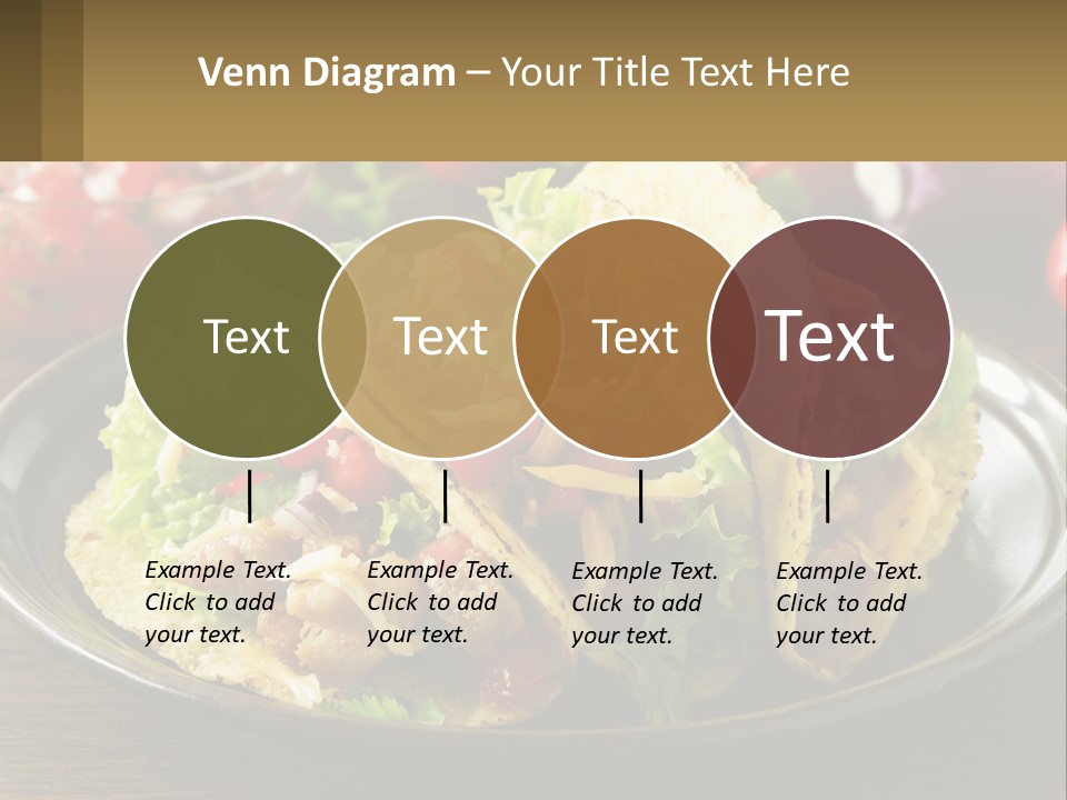 A Plate Of Tacos With Lettuce And Tomatoes PowerPoint Template