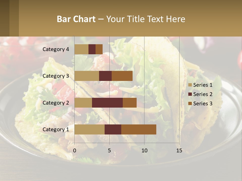 A Plate Of Tacos With Lettuce And Tomatoes PowerPoint Template