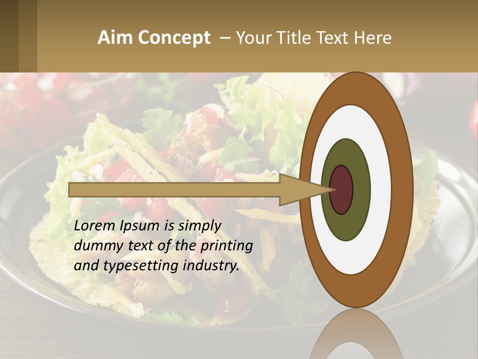 A Plate Of Tacos With Lettuce And Tomatoes PowerPoint Template