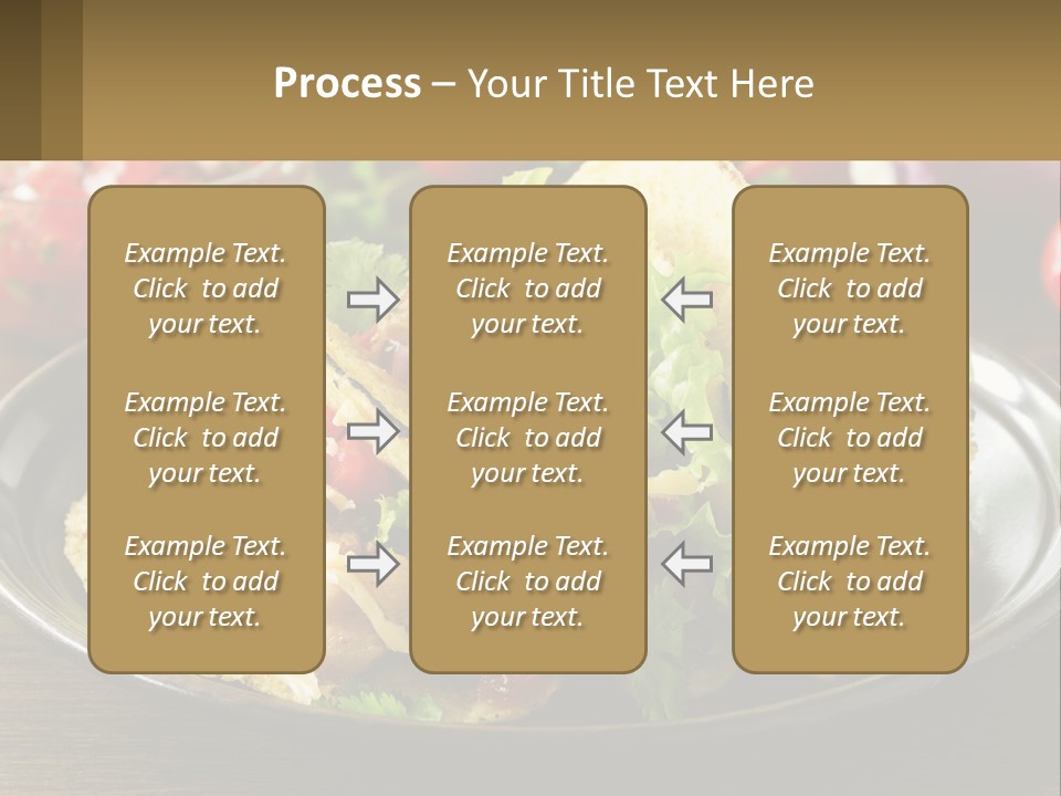 A Plate Of Tacos With Lettuce And Tomatoes PowerPoint Template