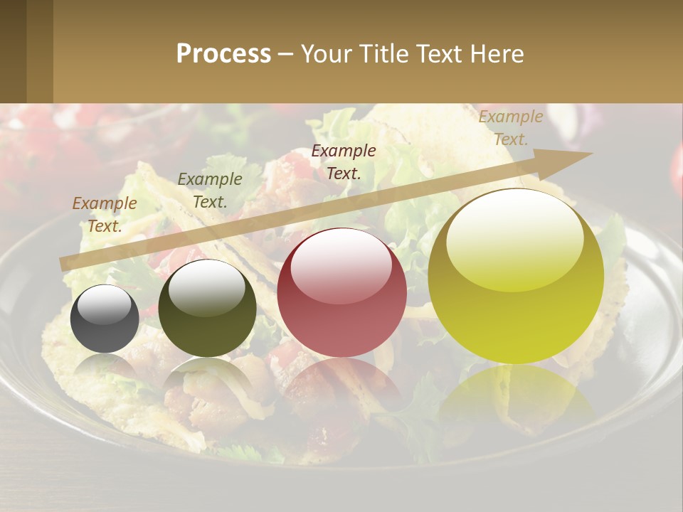 A Plate Of Tacos With Lettuce And Tomatoes PowerPoint Template