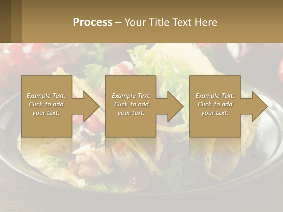 A Plate Of Tacos With Lettuce And Tomatoes PowerPoint Template