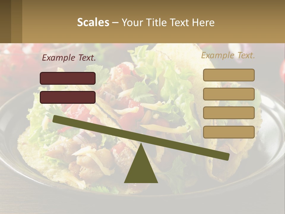 A Plate Of Tacos With Lettuce And Tomatoes PowerPoint Template