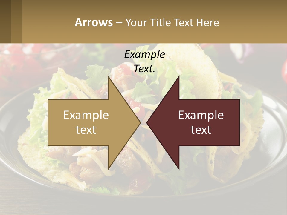 A Plate Of Tacos With Lettuce And Tomatoes PowerPoint Template