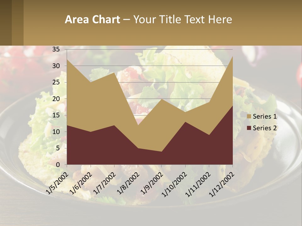 A Plate Of Tacos With Lettuce And Tomatoes PowerPoint Template