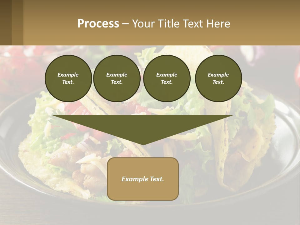 A Plate Of Tacos With Lettuce And Tomatoes PowerPoint Template