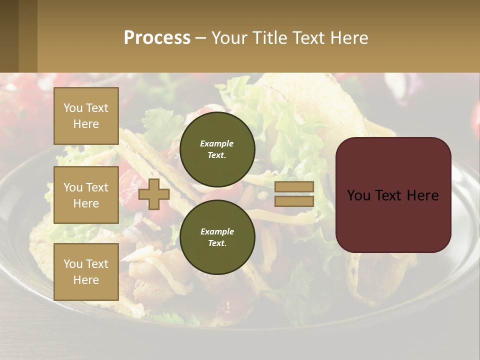 A Plate Of Tacos With Lettuce And Tomatoes PowerPoint Template