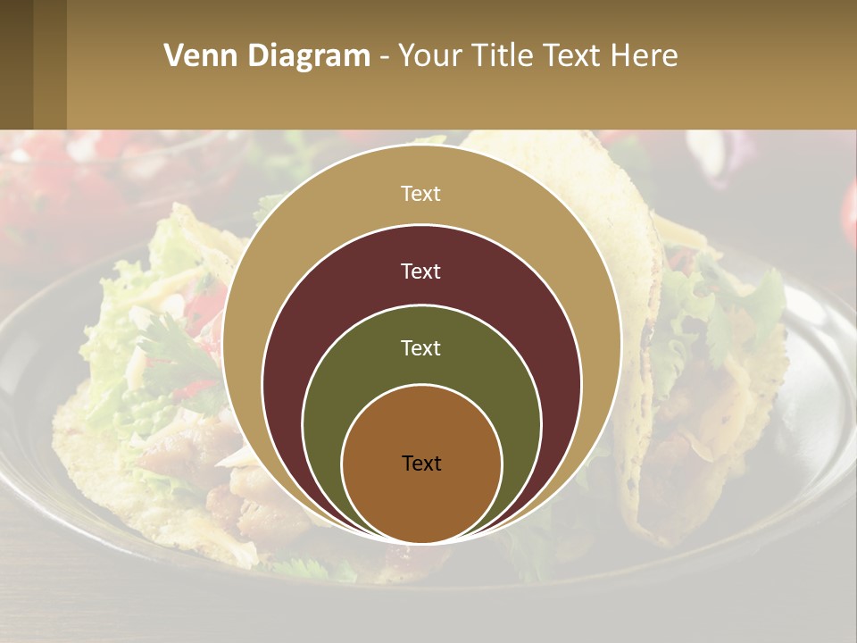 A Plate Of Tacos With Lettuce And Tomatoes PowerPoint Template