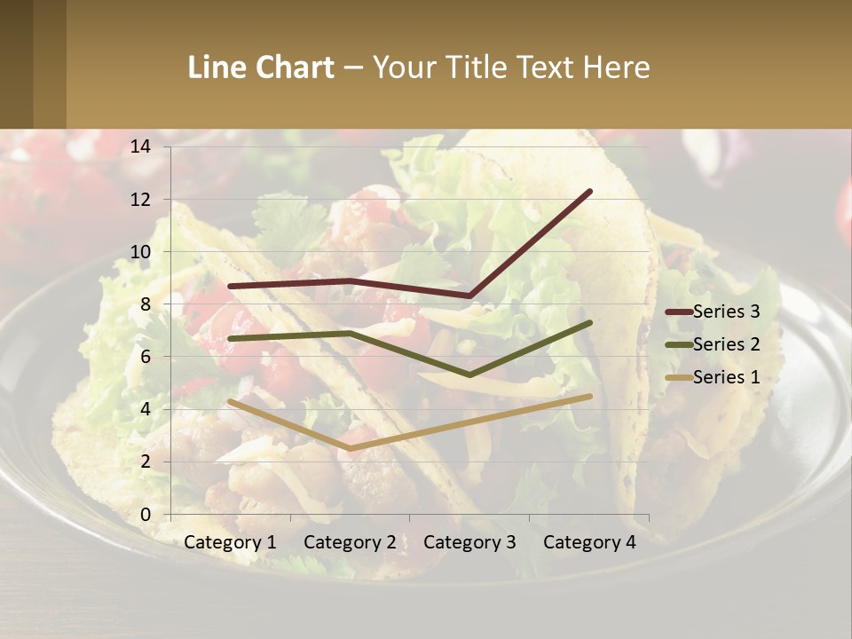A Plate Of Tacos With Lettuce And Tomatoes PowerPoint Template