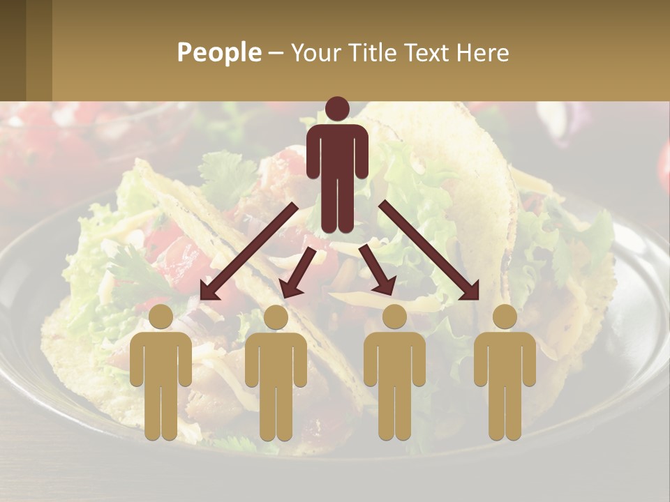 A Plate Of Tacos With Lettuce And Tomatoes PowerPoint Template
