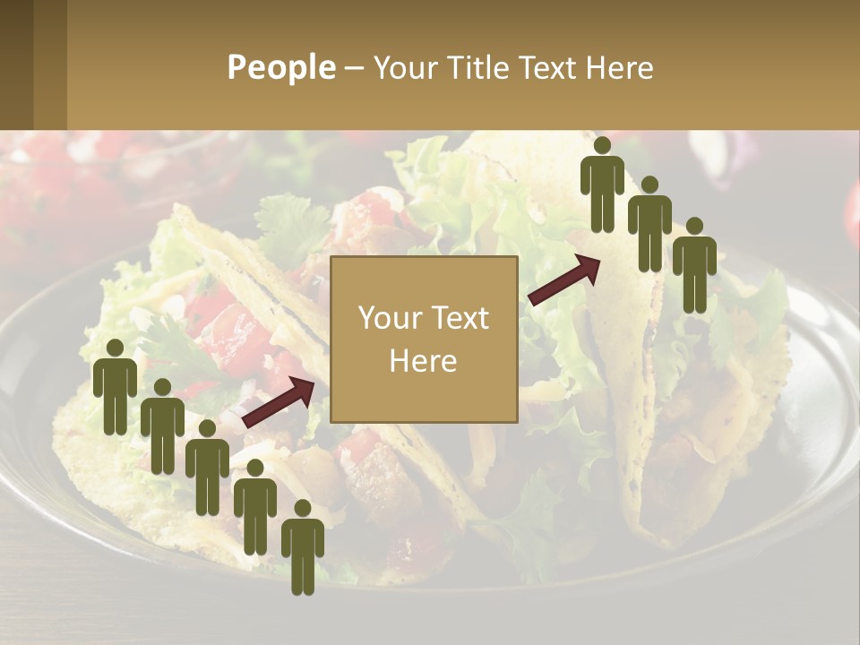A Plate Of Tacos With Lettuce And Tomatoes PowerPoint Template
