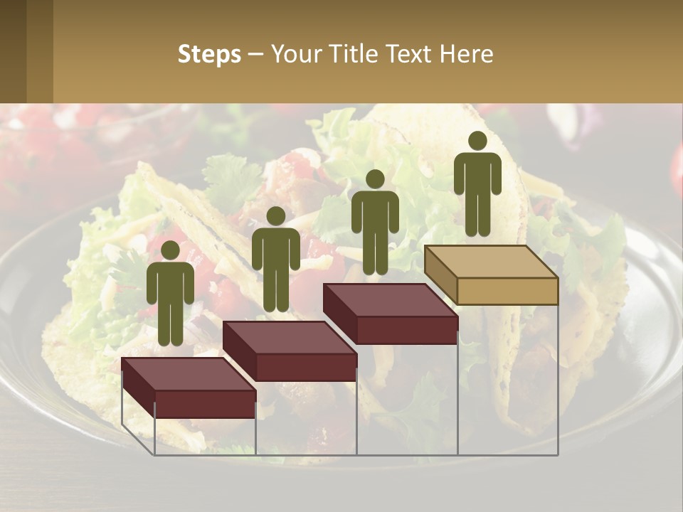 A Plate Of Tacos With Lettuce And Tomatoes PowerPoint Template