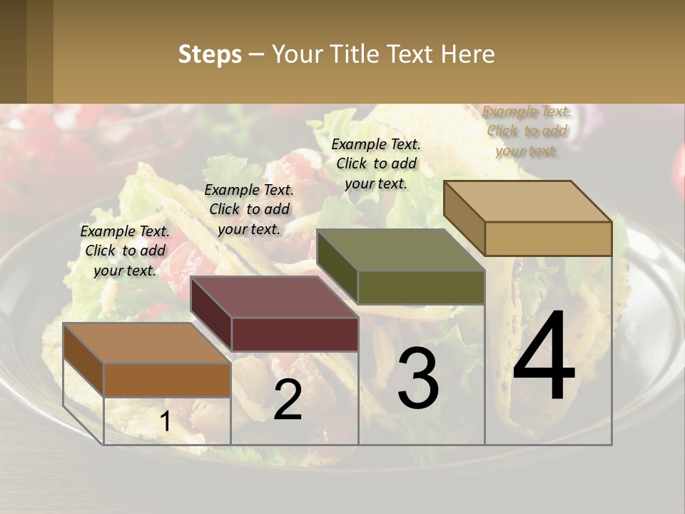A Plate Of Tacos With Lettuce And Tomatoes PowerPoint Template